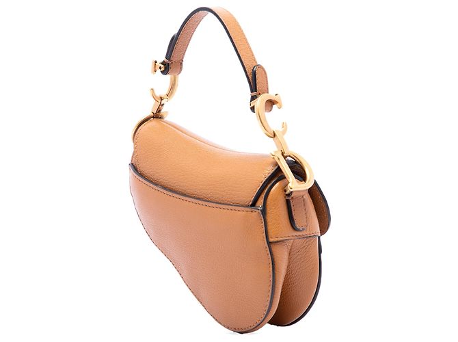 Borsa Saddle Dior in micro pelle di capra marrone - vista 2