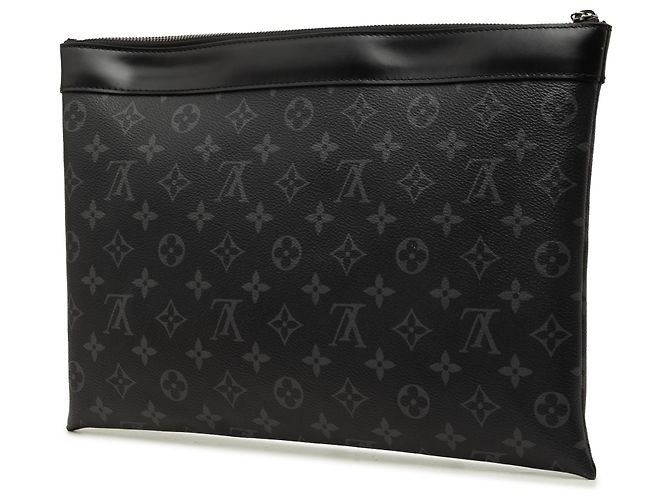 Louis Vuitton Black Monogram Eclipse Discovery Pochette GM Preto - vista 2