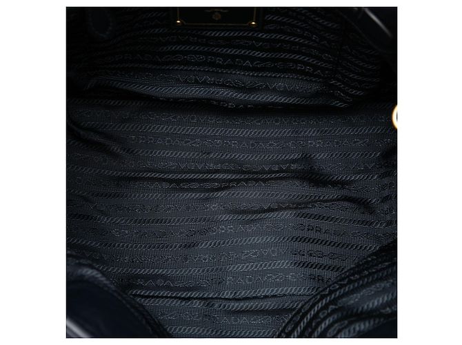 Bolsa Satchel Prada em Tessuto com acabamentos em couro de bezerro macio preto - vista 4
