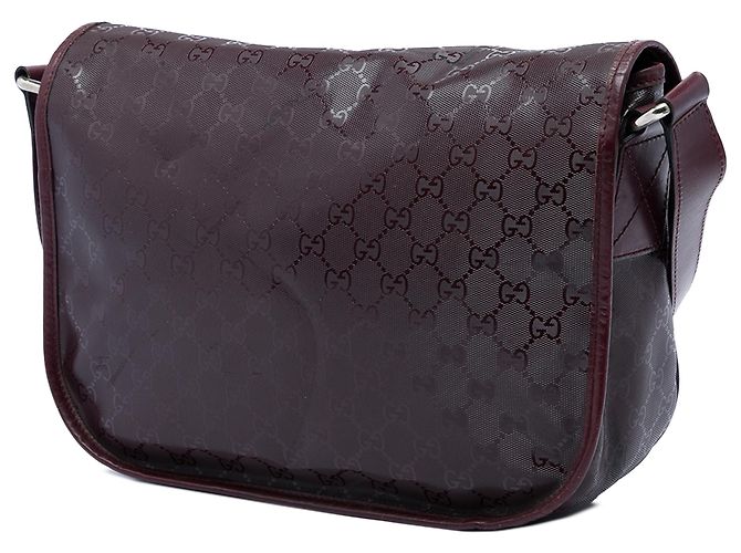 Gucci Borsa a Tracolla Rossa Stampa GG Rosso Bordò - vista 2