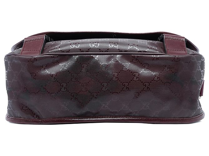 Gucci Borsa a Tracolla Rossa Stampa GG Rosso Bordò - vista 3