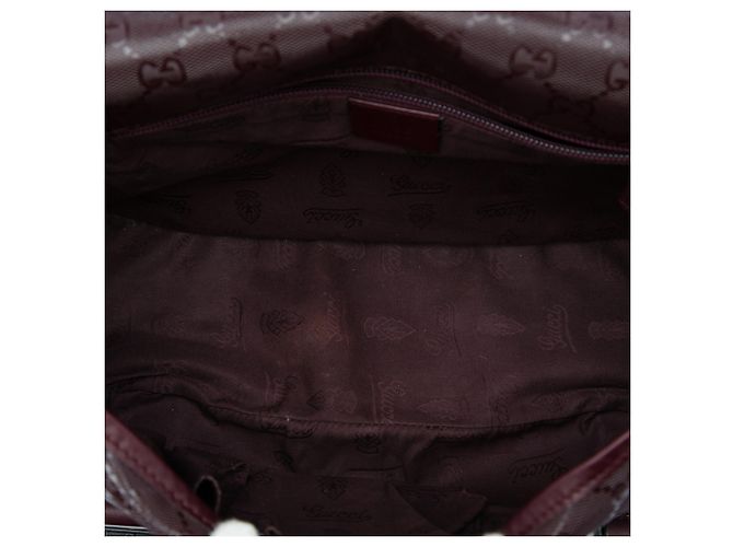 Gucci Borsa a Tracolla Rossa Stampa GG Rosso Bordò - vista 4
