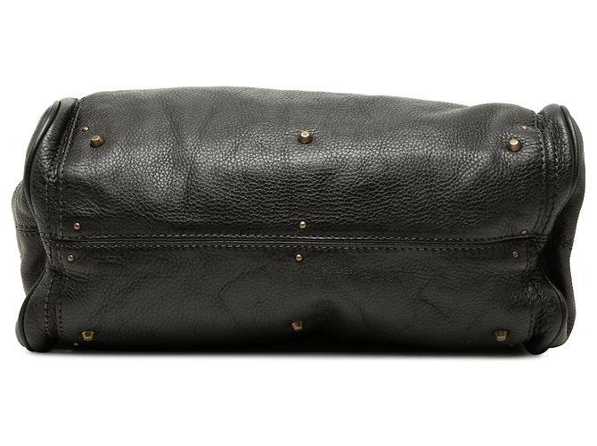 mala de mão Chloé Paddington em couro preto, tamanho Medium - vista 3