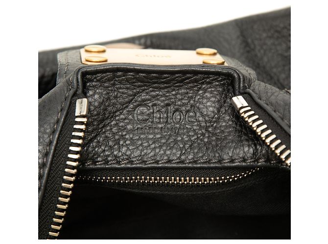 mala de mão Chloé Paddington em couro preto, tamanho Medium - vista 5