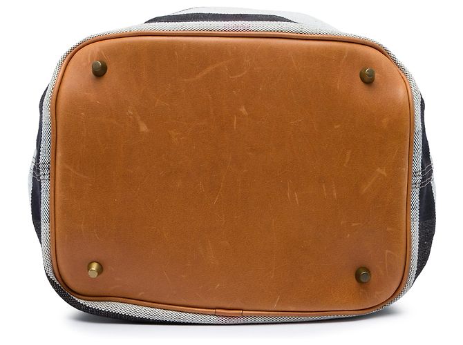Borsa Secchiello Burberry Ashby in Tela Mega Check Brown Medium Marrone Marrone chiaro - vista 3