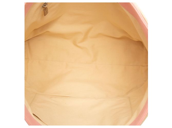 Borsa Tote Chanel Beige Large Bicolor Canvas Sports Ligne - vista 4