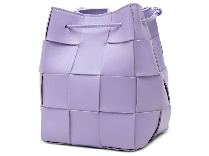 Borsa secchiello Bottega Veneta Small Nappa Maxi Intrecciato Cassette Viola Porpora Lavanda - vista 2
