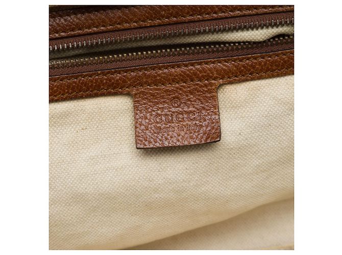 Sac à main Gucci Rania Medium Canvas Web Beige avec poignée supérieure - vue 5