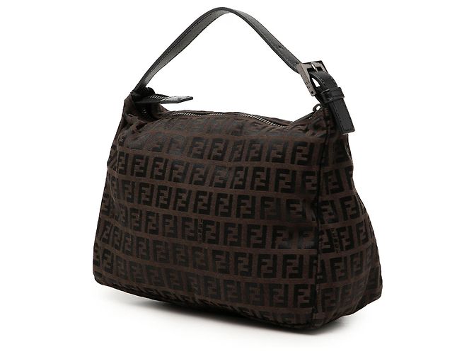 Borsa a mano Fendi in tela Zucchino marrone Marrone scuro - vista 2