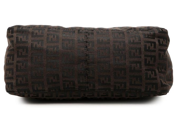 Borsa a mano Fendi in tela Zucchino marrone Marrone scuro - vista 3
