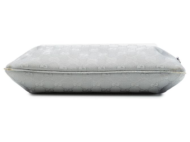 Bolso bandolera Gucci Silver GG Canvas Web Plata - vista 3