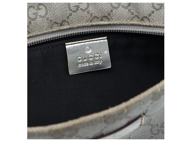 Bolso bandolera Gucci Silver GG Canvas Web Plata - vista 5