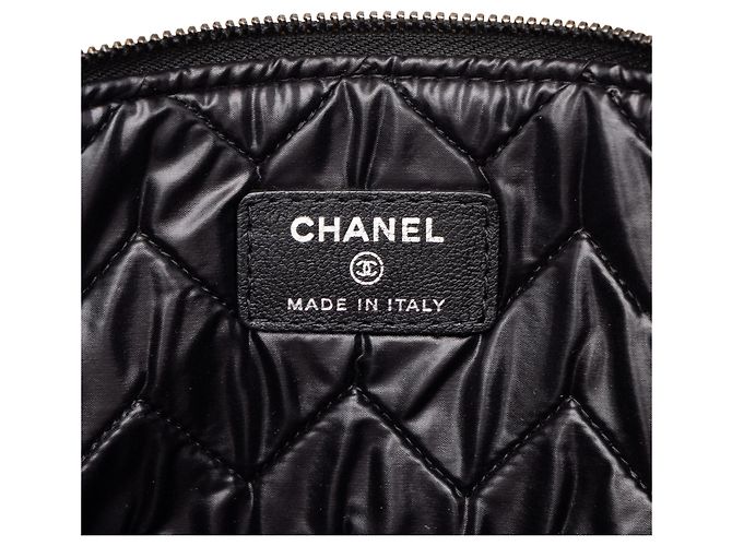 Chanel Black Large Diagonal Chevron Lambskin So Black Reissue 2.55 O Case Clutch Negro - vista 5