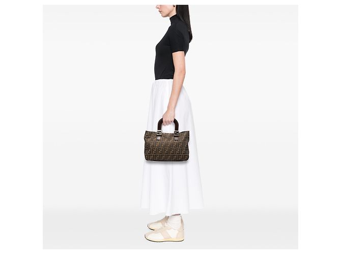 Fendi Brown Zucca Canvas Handtasche Braun - Ansicht 6