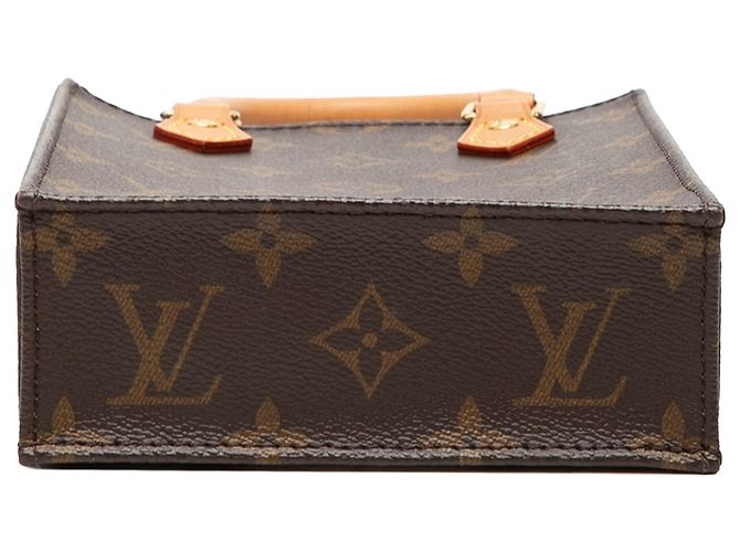 Louis Vuitton Brown Monogram Petit Sac Plat Marrom - vista 3