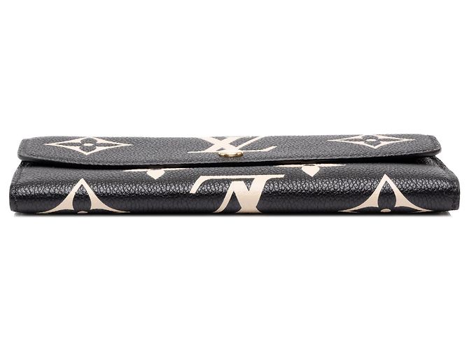 Louis Vuitton Black Bicolor Monogram Empreinte Giant Emilie Wallet - view 3