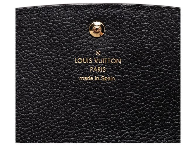 Louis Vuitton Black Bicolor Monogram Empreinte Giant Emilie Wallet - view 5