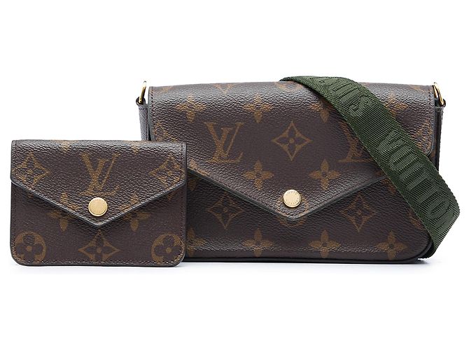 Louis Vuitton Brown Monogram Felicie Strap And Go Marrom - vista 6