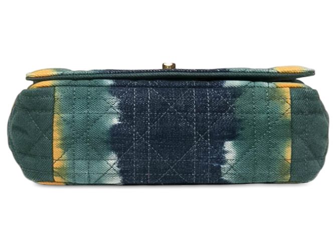 Bolsa Dior Caro Small em denim verde tie dye Cannage - vista 3