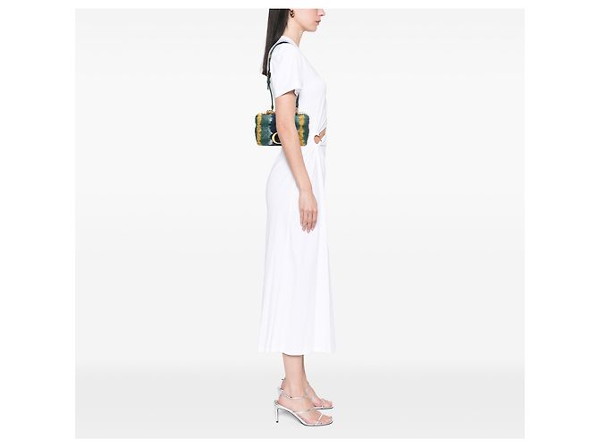 Bolsa Dior Caro Small em denim verde tie dye Cannage - vista 6