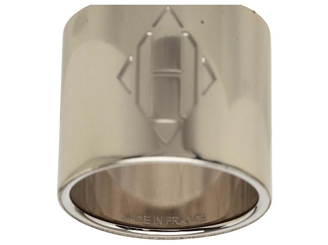 Ring Anillo para pañuelo Hermès H Diamant chapado en paladio plateado Plata - vista 4