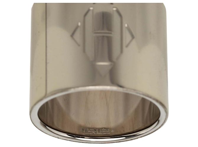 Ring Anillo para pañuelo Hermès H Diamant chapado en paladio plateado Plata - vista 5