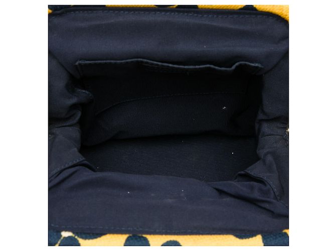 Sac à main Chanel Yellow CC Printed Canvas Floral Frame Jaune - vue 4
