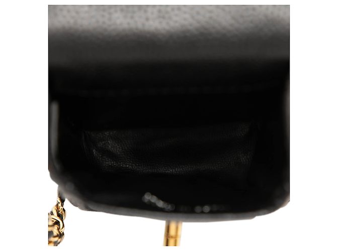 Sac crossbody pour téléphone Chanel Black CC Caviar Noir - vue 4