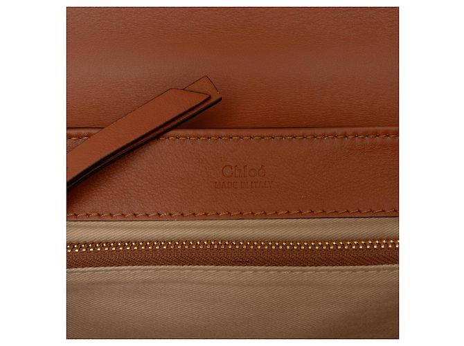 Chloé Small Spazzolato Sfumato C Double Carry Satchel Handtasche Braun - Ansicht 5