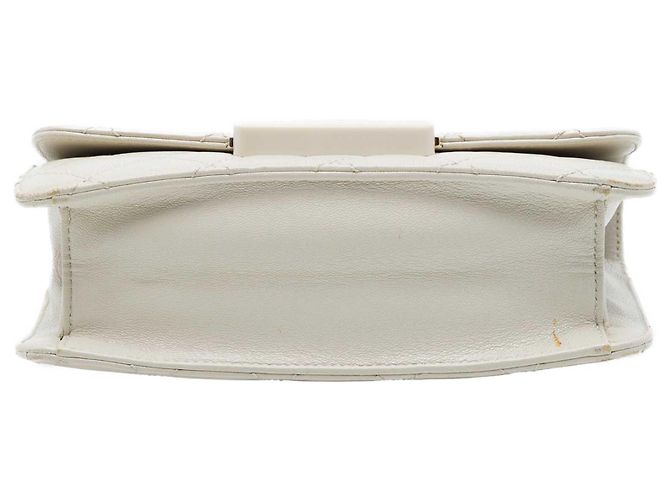 Chanel White Mini Sheepskin Beauty Lock Flap Blanco Crudo - vista 3