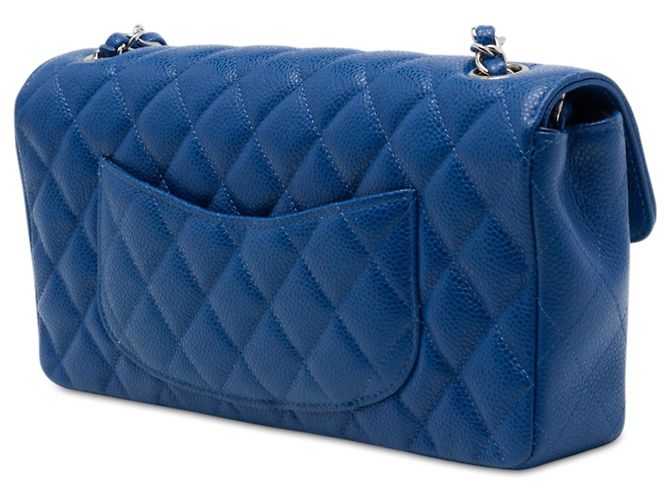 Chanel Blue Classic Caviar East West Single Flap Blau - Ansicht 2