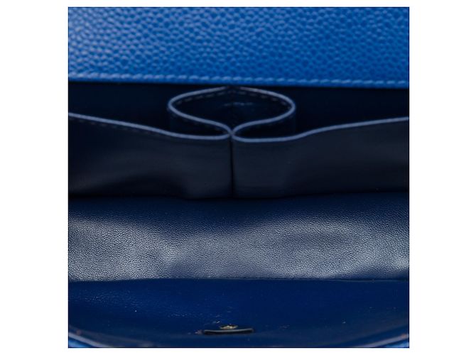 Chanel Blue Classic Caviar East West Single Flap Blau - Ansicht 4