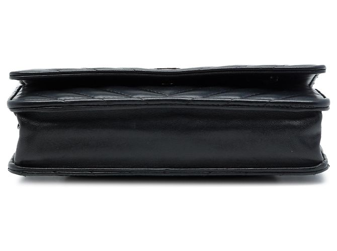 Portafoglio Chanel Black CC Chevron Lambskin Wallet On Chain Nero - vista 3