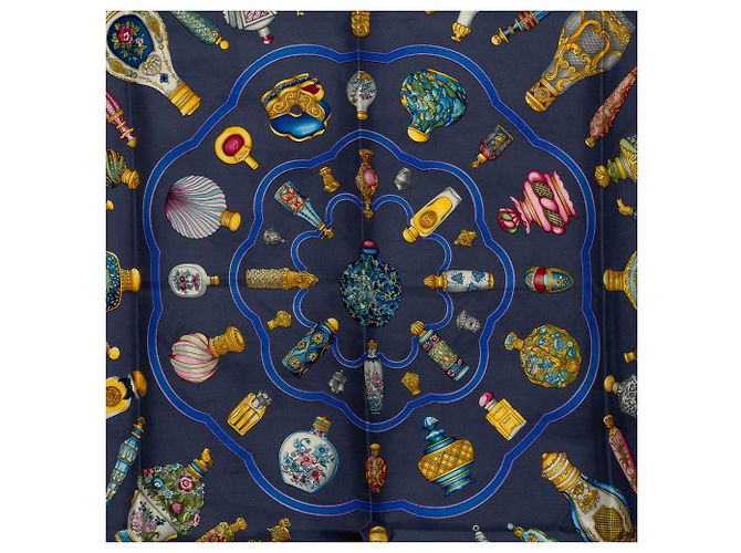 Carré Hermès Blue Qu Importe Le Flacon 90 Bleu - vue 3
