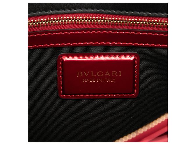 Bulgari Bolsa de Ombro Bvlgari Red Medium Patent Serpenti Forever Vermelho - vista 5