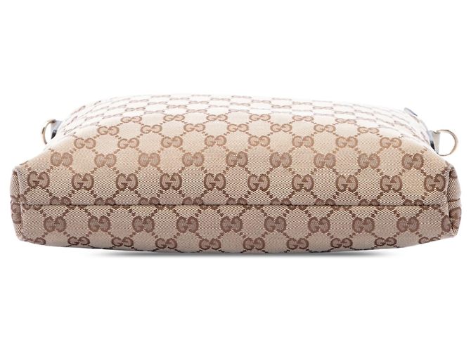 Borsa a tracolla Gucci in tela GG beige - vista 3