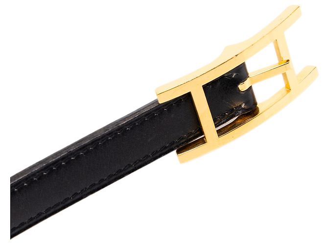 Cinturón reversible Quentin Hermès en piel Box Calf negra Negro - vista 4