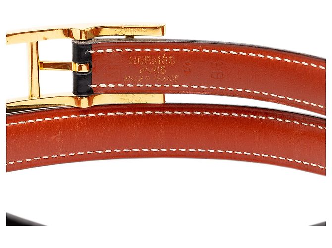 Cinturón reversible Quentin Hermès en piel Box Calf negra Negro - vista 5
