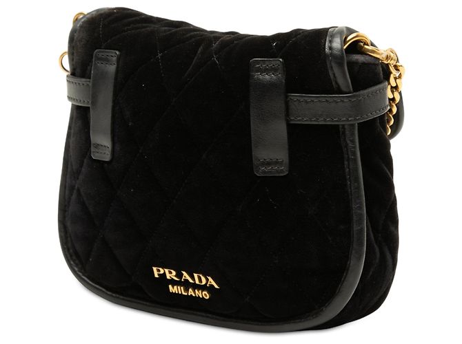 Prada Black Impuntu Velluto Corsaire Crossbody Noir - vue 2