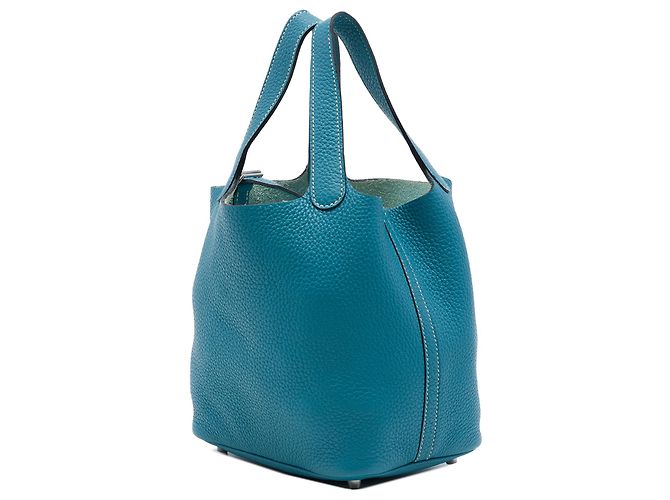 Hermès Blue Clemence Picotin Lock 18 Blau - Ansicht 2
