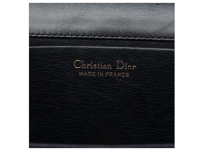 Borsa a tracolla Dior in pelle nera con catena Nero - vista 5