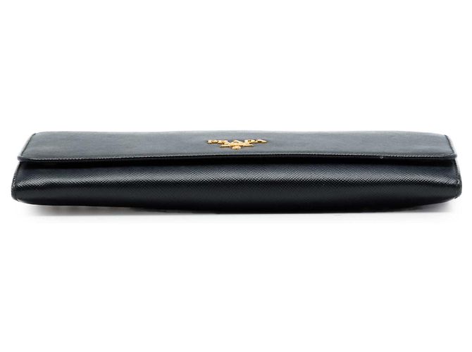 Prada Black Saffiano Wallet On Chain - view 3