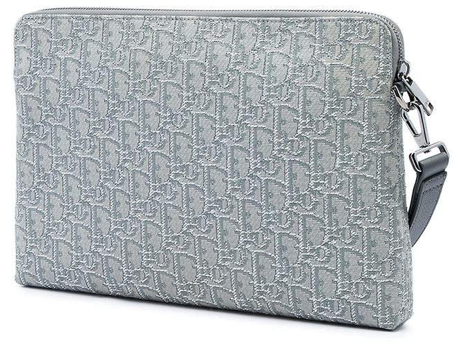 Bolsa com zíper A4 Dior Gray Oblique Canvas Marrom - vista 2