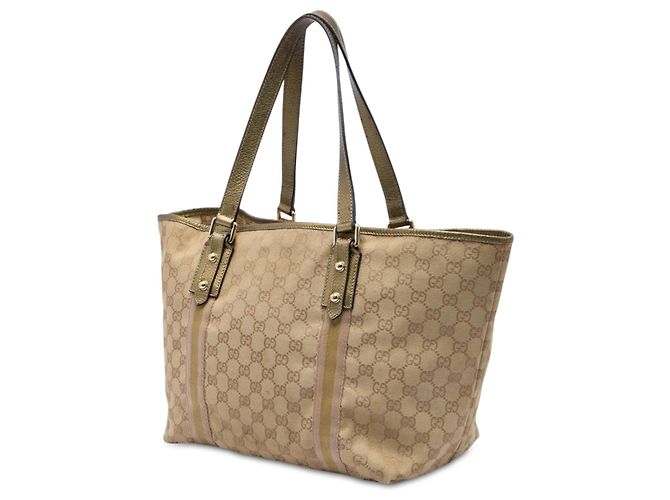 Borsa Tote Gucci Jolicoeur Large in canvas GG beige - vista 2