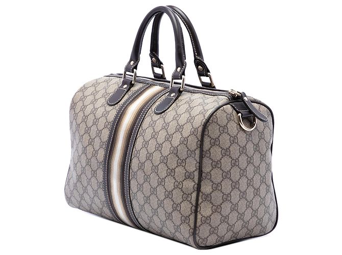 Sac Boston Gucci Beige Medium GG Supreme Joy Web - vue 2