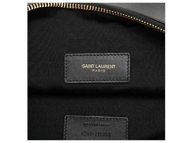 Autre Marque Clutch de piel negra con cremallera Saint Laurent Negro - vista 5