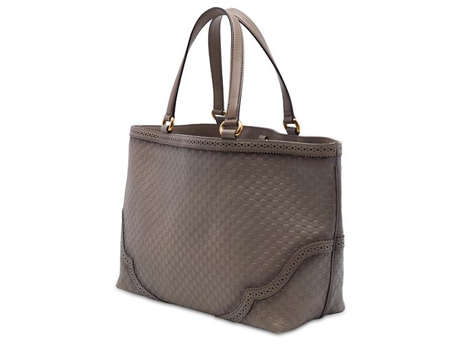 Tote Gucci Brown Large Microguccissima Brogue Duilio Marrom - vista 2