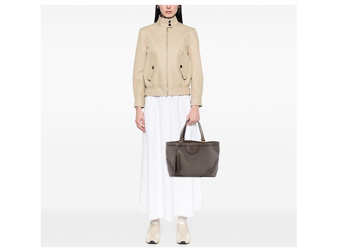 Tote Gucci Brown Large Microguccissima Brogue Duilio Marrom - vista 6