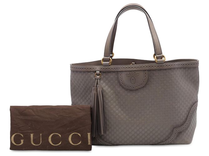 Tote Gucci Brown Large Microguccissima Brogue Duilio Marrom - vista 7