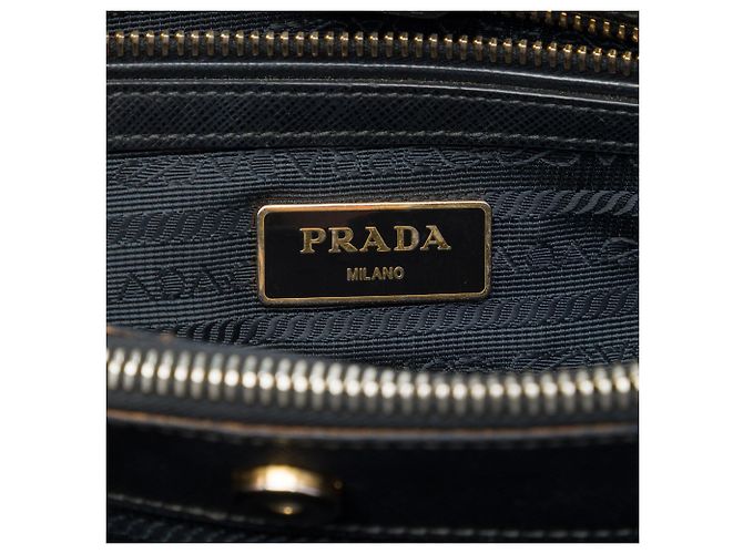 Prada Small Saffiano Lux Gardeners Tote Schwarz - Ansicht 5